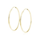 Cercei rotunzi argint Ø40 mm x 2 mm  Creole placati cu aur galben DiAmanti KSZ2040EG-DIA Cercei rotunzi argint Ø40 mm x 2 mm  Creole placati cu aur galben DiAmanti KSZ2040EG-DIA